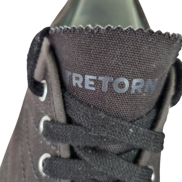 Tretorn Tournament Lace Up Canvas Sneakers Black 9W - Picture 3 of 11